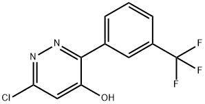 6-氯-3-[3-(三氟甲基)苯基]-4-哒嗪醇结构式
