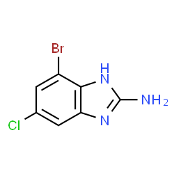 4-溴-6-氯-1H-苯并[D]咪唑-2-胺结构式
