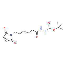 1H-Pyrrole-1-hexanoic acid, 2,5-dihydro-2,5-dioxo-, 2-[(1,1-dimethylethoxy)carbonyl]hydrazide结构式