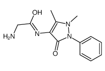 2-amino-N-(1,5-dimethyl-3-oxo-2-phenylpyrazol-4-yl)acetamide结构式