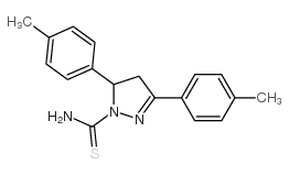 3,5-二对甲苯基-4,5-二氢-1H-吡唑-1-硫代甲酰胺结构式