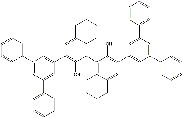(R)-5,5',6,6',7,7',8,8'-八氢-3,3'-双(3,5-二苯基苯基)-1,1'-联萘酚结构式