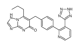 2-propyl-3-[[4-[3-(2H-tetrazol-5-yl)pyridin-2-yl]phenyl]methyl]-1,5,7, 9-tetrazabicyclo[4.3.0]nona-2,5,7-trien-4-one Structure
