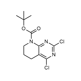 2,4-二氯-6,7-二氢吡啶并[2,3-d]嘧啶-8(5H)-羧酸叔丁酯结构式