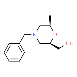 ((2R,6R)-4-苄基-6-甲基吗啉-2-基)甲醇结构式