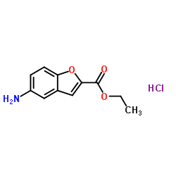 5-氨基苯并呋喃-2-羧酸乙酯盐酸盐结构式