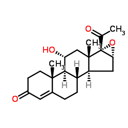 11a-Hydroxy-16,17a-epoxyprogesterone Structure