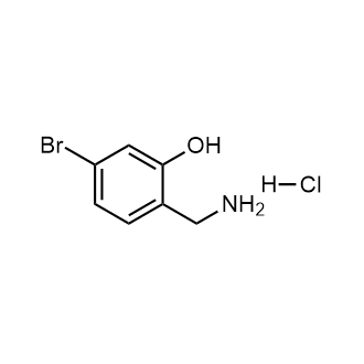 2-氨基甲基-5-溴苯酚盐酸盐结构式
