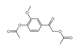 α,4-diacetoxy-3-methoxyacetophenone结构式