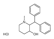 (+-)-1-Methyl-2-benzhydryl-3-piperidinol-hydrochlorid结构式