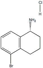 (R)-5-溴-1,2,3,4-四氢萘-1-胺盐酸盐结构式