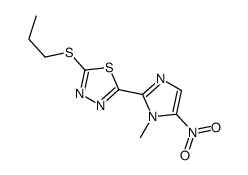 2-(1-methyl-5-nitroimidazol-2-yl)-5-propylsulfanyl-1,3,4-thiadiazole结构式