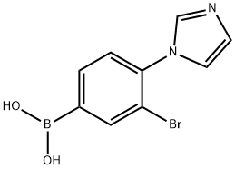 3-Bromo-4-(1H-imidazol-1-yl)phenylboronic acid Structure