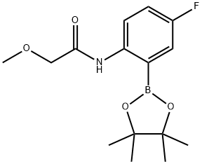 2-(甲氧基乙酰氨基)-4-氟苯硼酸频哪醇酯结构式
