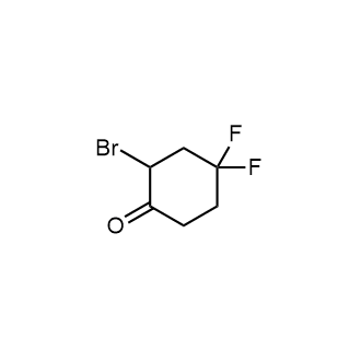 2-溴-4,4-二氟环己烷-1-酮结构式