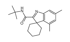 N-tert-Butyl-4,6-dimethylspiro[3H-indole-3,1'-cyclohexane]-2-carboxamide Structure