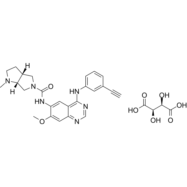Theliatinib tartrate Structure