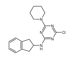 2-chloro-4-(N-piperidinyl)-6-(2-aminoindanyl)-1,3,5-triazine Structure