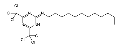 N-dodecyl-4,6-bis(trichloromethyl)-1,3,5-triazin-2-amine结构式