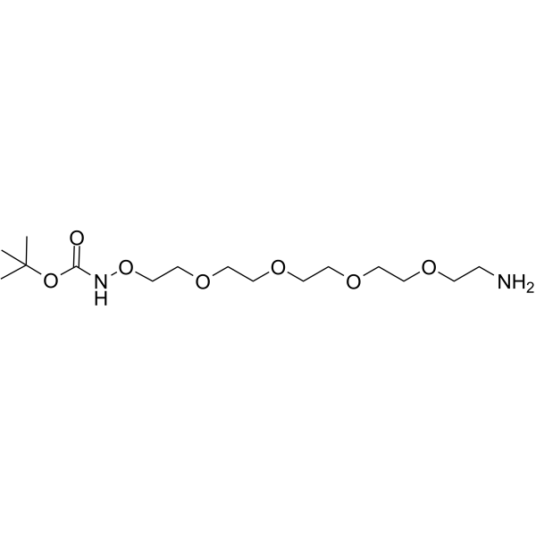 t-Boc-Aminooxy-PEG4-amine Structure