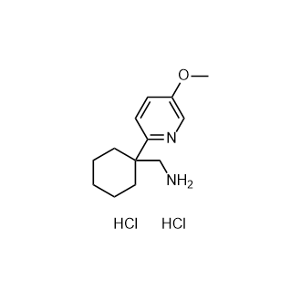 (1-(5-甲氧基吡啶-2-基)环己基)甲胺二盐酸盐结构式