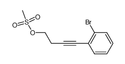 2-bromo-1-(4-methylsulfonyloxybut-1-yn-1-yl)benzene结构式