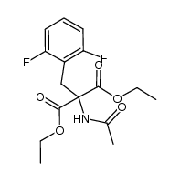 diethyl α-acetamido, α-(2,6-difluorobenzyl)malonate Structure