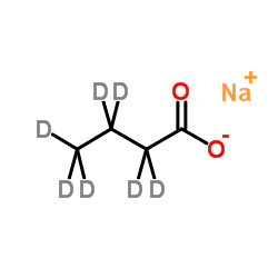 Sodium (2H7)butanoate Structure