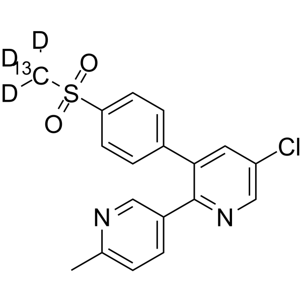 Etoricoxib-13C,d3 Structure