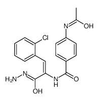 4-acetamido-N-[(Z)-1-(2-chlorophenyl)-3-hydrazinyl-3-oxoprop-1-en-2-yl]benzamide结构式