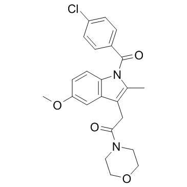 2-[1-(4-氯苯甲酰基)-5-甲氧基-2-甲基-1H-吲哚-3-基]-1-(4-吗啉基)乙酮结构式