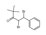 1,2-dibromo-4,4-dimethyl-1-phenyl-pentan-3-one结构式