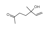 5-hydroxy-5-methyl-hept-6-en-2-one结构式