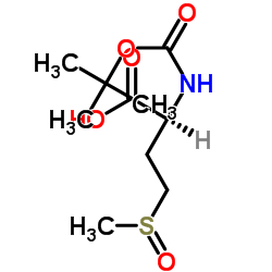 N-叔丁氧羰基-L-蛋氨酸亚砜结构式