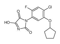 1-(4-chloro-5-cyclopentyloxy-2-fluorophenyl)imidazolidine-2,4,5-trione Structure