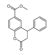 methyl 2-oxo-4-phenyl-3,4-dihydrochromene-6-carboxylate结构式