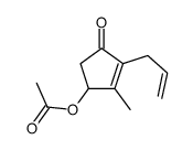 (2-methyl-4-oxo-3-prop-2-enylcyclopent-2-en-1-yl) acetate结构式