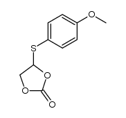 4-(p-methoxyphenylthio)-1,3-dioxolan-2-one结构式