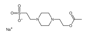 sodium,2-[4-(2-acetyloxyethyl)piperazin-1-yl]ethanesulfonate Structure