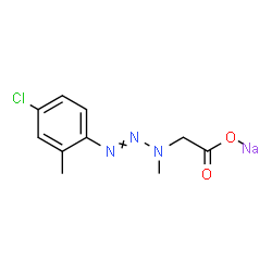 sodium [3-(4-chloro-2-methylphenyl)-1-methyltriazen-2-yl]acetate结构式