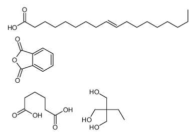 己二酸与2-乙基-2-(羟甲基)-1,3-丙二醇、3-异苯并呋喃二酮和顺-9-十八碳烯酸的聚合物结构式