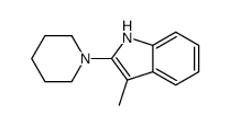 3-methyl-2-piperidin-1-yl-1H-indole结构式