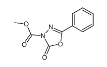 2-phenyl-4-methoxycarbonyl-1,3,4-oxadiazol-5(4H)-one结构式