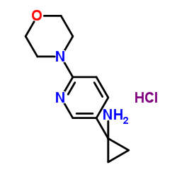 1-(6-Morpholinopyridin-3-yl)cyclopropanamine hydrochloride Structure