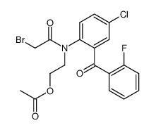 2-[N-(2-acetoxyethyl)-N-(2-bromoacetyl)amino]-5-chloro-2'-fluorobenzophenone Structure