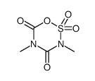 3,5-dimethyl-2,2-dioxo-1,2,3,5-oxathiadiazinane-4,6-dione结构式