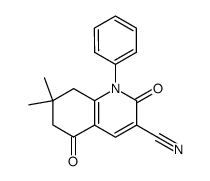 7,7-dimethyl-2,5-dioxo-1-phenyl-1,2,5,6,7,8-hexahydro-quinoline-3-carbonitrile Structure