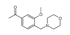 1-[3-methoxy-4-(morpholin-4-ylmethyl)phenyl]ethanone Structure