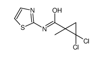 Cyclopropanecarboxamide, 2,2-dichloro-1-methyl-N-2-thiazolyl- (9CI)结构式