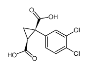 (1R,2S)-1-(3,4-dichlorophenyl)cyclopropane-1,2-dicarboxylic acid结构式